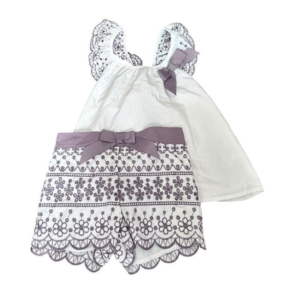 Girls 6-9 Months dresses denim dungaree Matching set 6-9 summer clothes​ - Picture 4 of 5